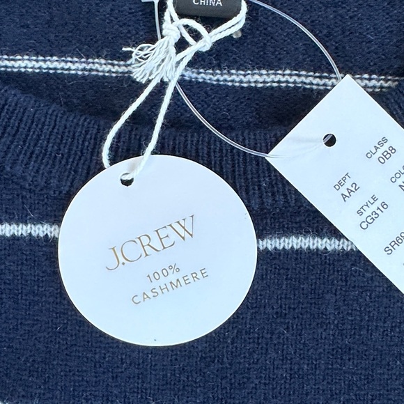 J. Crew Cashmere crewneck sweater in stripe - Picture 6 of 7